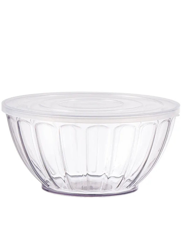 Set of 4 transparent bowls with lids For mixing, fermenting bread and preserving foods