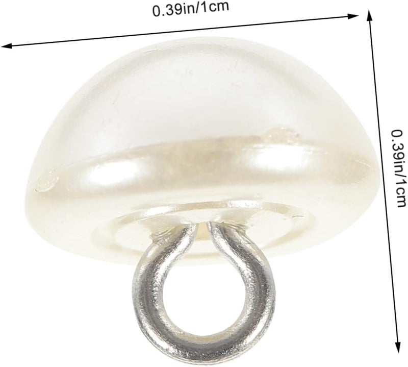 100Pcs Pearl Decorative Buttons for Sewing Half Mushroom Design Lightweight and Durable for Coats Sweaters and Craft Projects - Image 2