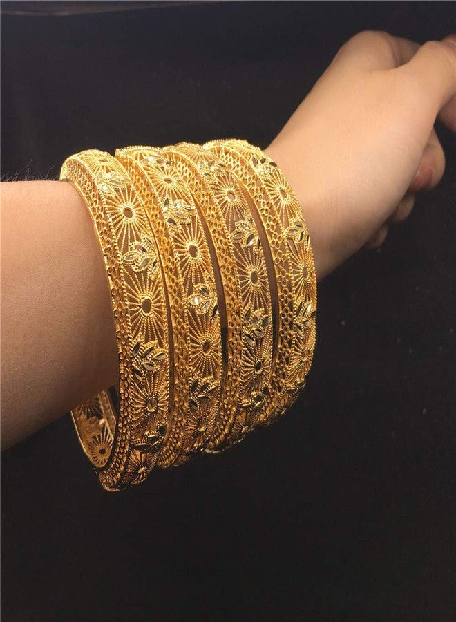 Ethlyn Mother's Day Gifts for her 24K Gold Plated Women Bangles Bracelets Wedding Mom Birthday Gifts - Image 2