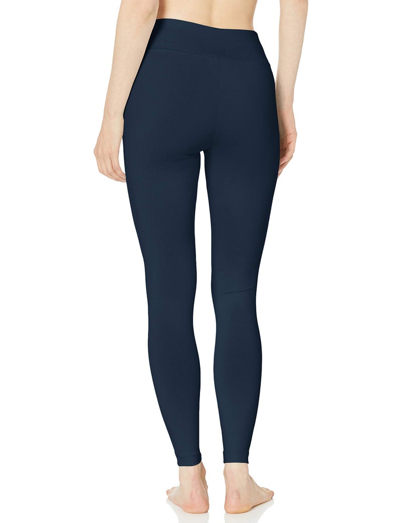 Danskin Women's Signature Wide Waist Yoga Ankle Leggings, Midnight Navy, Medium - Image 3