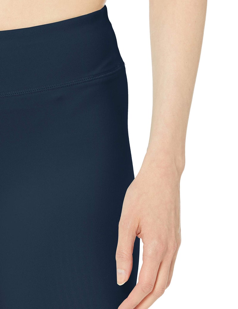 Danskin Women's Signature Wide Waist Yoga Ankle Leggings, Midnight Navy, Medium - Image 2