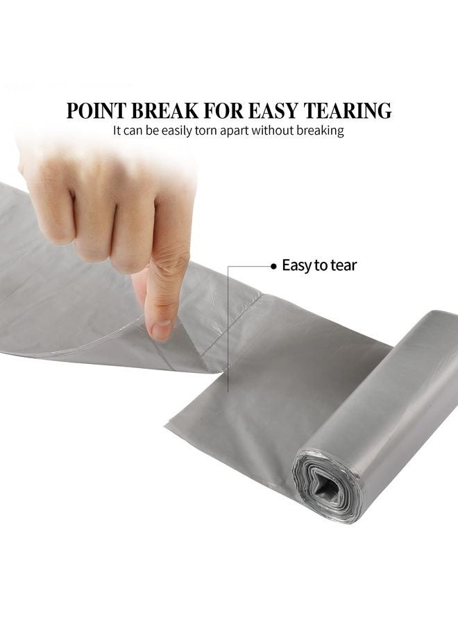 HOMESTAR 5 Rolls Small Trash Bags - 100 Counts Durable 4 Gallon Small Garbage Bags for home office kitchen Bathroom Bedroom Trash Can liners（Silver） - Image 3