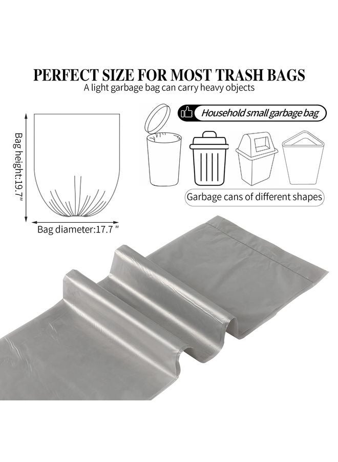 HOMESTAR 5 Rolls Small Trash Bags - 100 Counts Durable 4 Gallon Small Garbage Bags for home office kitchen Bathroom Bedroom Trash Can liners（Silver） - Image 2