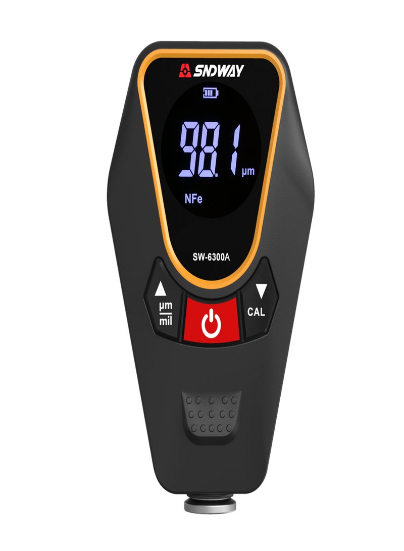 SNDWAY Paint Thickness Gauge for Cars, Coating Thickness Gauge Meter Handheld with Backlight LCD, Measuring Range 0~1200μm, Resolution 0.01μm, Fe/NFe Automatic Detection, µm/mils, Auto Off  - Image 1