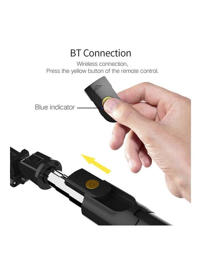 K07 3-in-1 Bluetooth 4.0 Selfie Stick & Tripod Integrated Remote, Extendable, Black Fits All Smartphones - Image 3