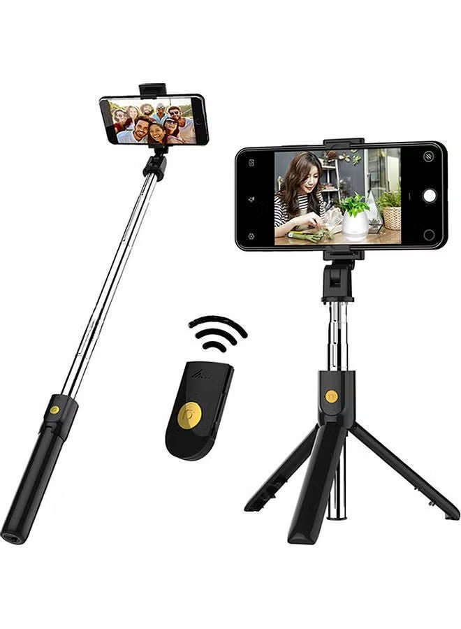 K07 3-in-1 Bluetooth 4.0 Selfie Stick & Tripod Integrated Remote, Extendable, Black Fits All Smartphones - Image 5