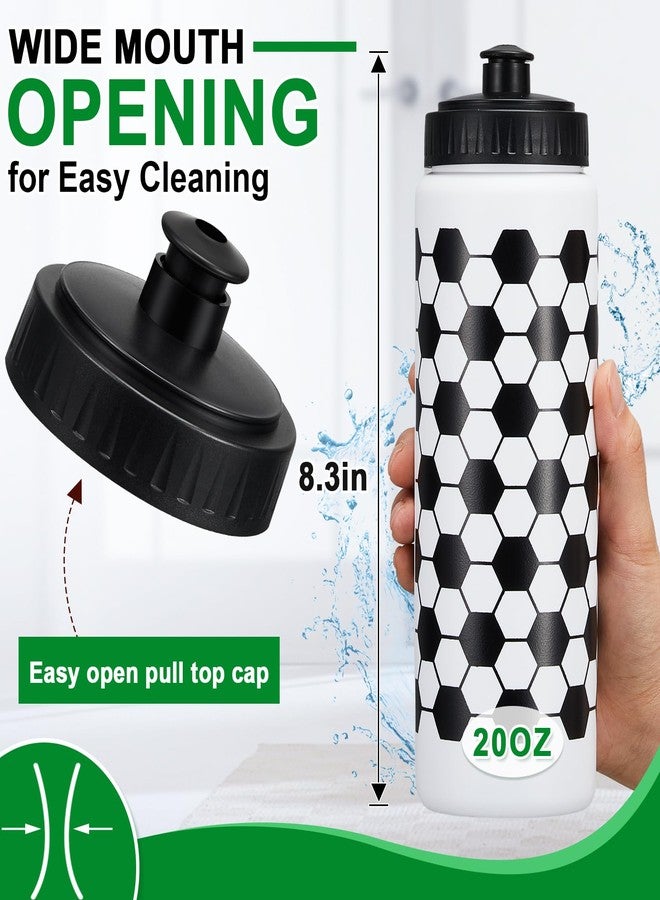 Yaomiao 12 Pcs Soccer Water Bottles Bulk 20 oz Reusable Squeeze Water Bottles Sports Ball Cup Accessories for Sports Party Team Gifts - Image 2