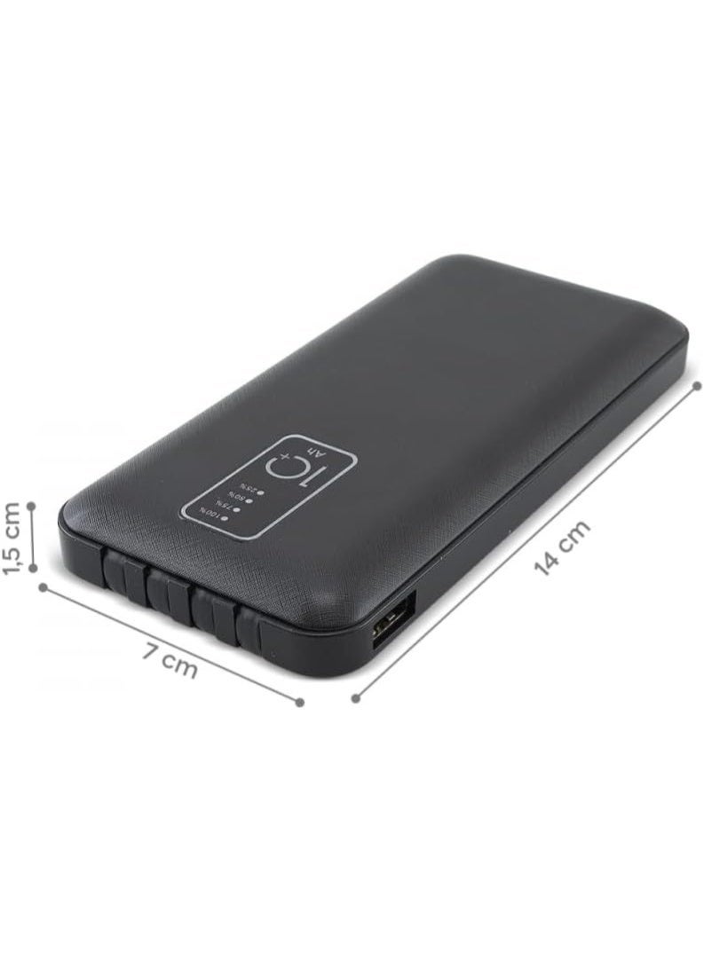 ELTRAZONE Power Bank 30,000mAh Portable Fast Charger – Ultra-High Capacity External Battery Pack with 4 Built-in USB Cables (Type-C, Lightning, Micro-USB, USB-A), Compact Travel-Friendly Design, Fast Charging Output, Universal Compatibility for Smartphones, Tablets & USB Devices - Image 3
