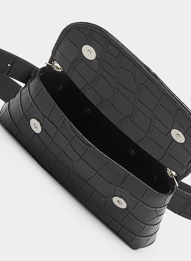 ستايلي شنطة خصر بنقشة جلد التمساح وسلسلة - Image 5