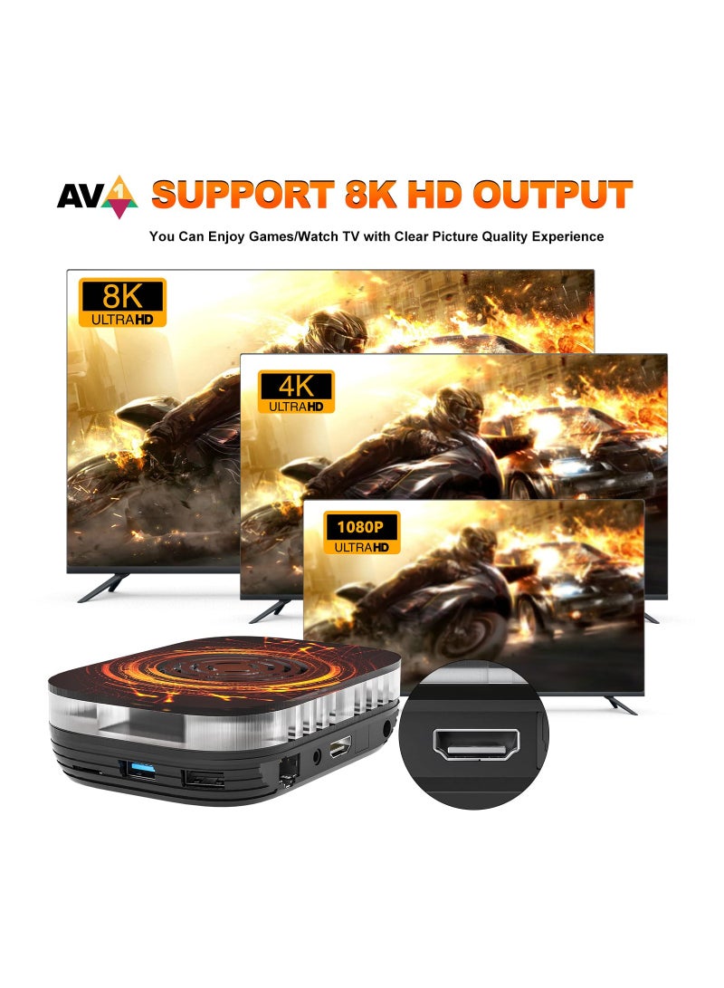 Super Console X4 Plus, Video Game Console Pre-Built-in 60000+Games, Retro Game Console Compatible, with 65+ emulators,EmuELEC 4.6/Android 11.0/CoreE, S905x4, 4K UHD Display, 2 Controllers included - Image 4