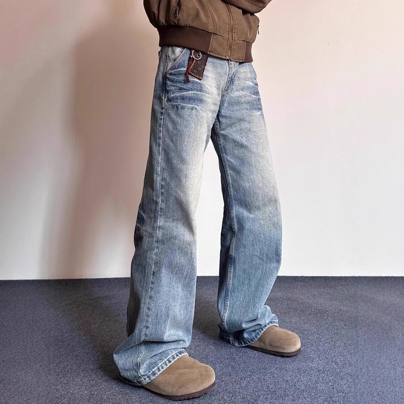 Unisex Classic Denim Jeans Loose Fit Daily Outdoor Wear - Image 3