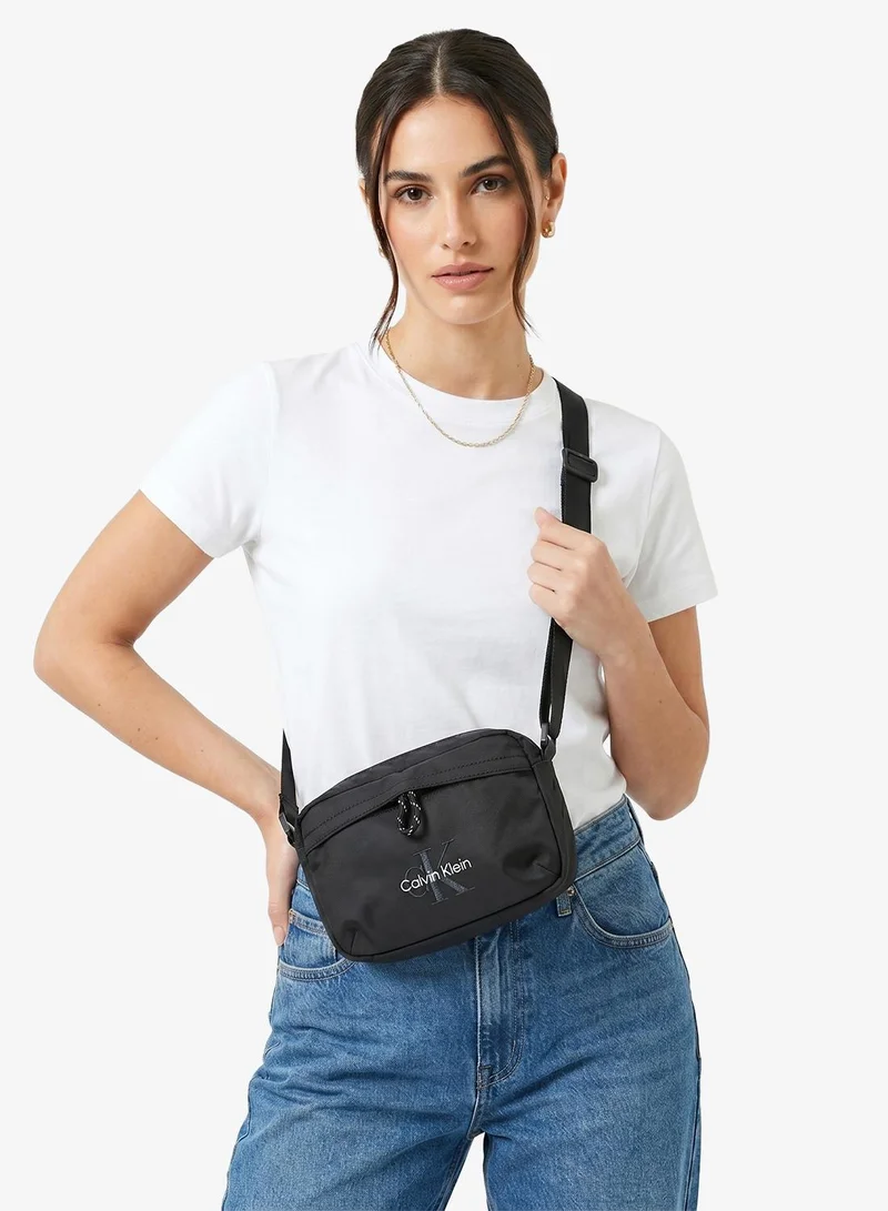 Calvin Klein Black Bold Logo Nylon Camera Bag for Men | Best Price UAE