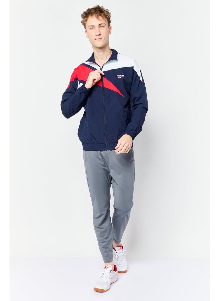 Reebok Men Sportswear Fit Long Sleeves Outdoor Jacket, Navy Blue  - Image 4