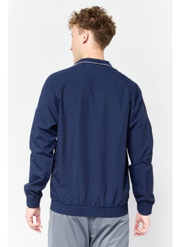 Reebok Men Sportswear Fit Long Sleeves Outdoor Jacket, Navy Blue  - Image 3