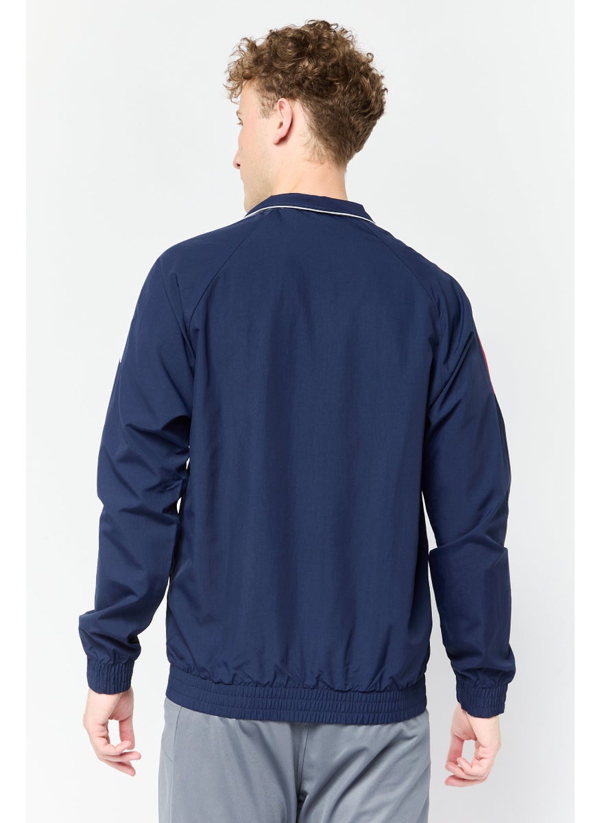 Reebok Men Sportswear Fit Long Sleeves Outdoor Jacket, Navy Blue  - Image 3