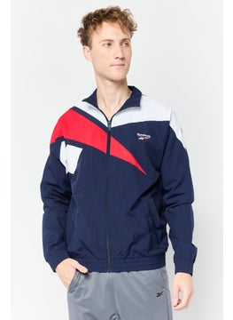 Reebok Men Sportswear Fit Long Sleeves Outdoor Jacket, Navy Blue  - Image 1