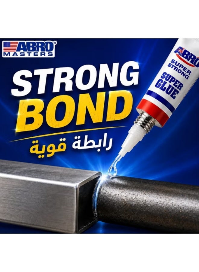 أبرو غراء ABRO سوبر جلو 3 جم – طقم 3 قطع – لاصق سريع وقوي للمعدن والبلاستيك والمطاط والخشب والسيراميك - Image 5