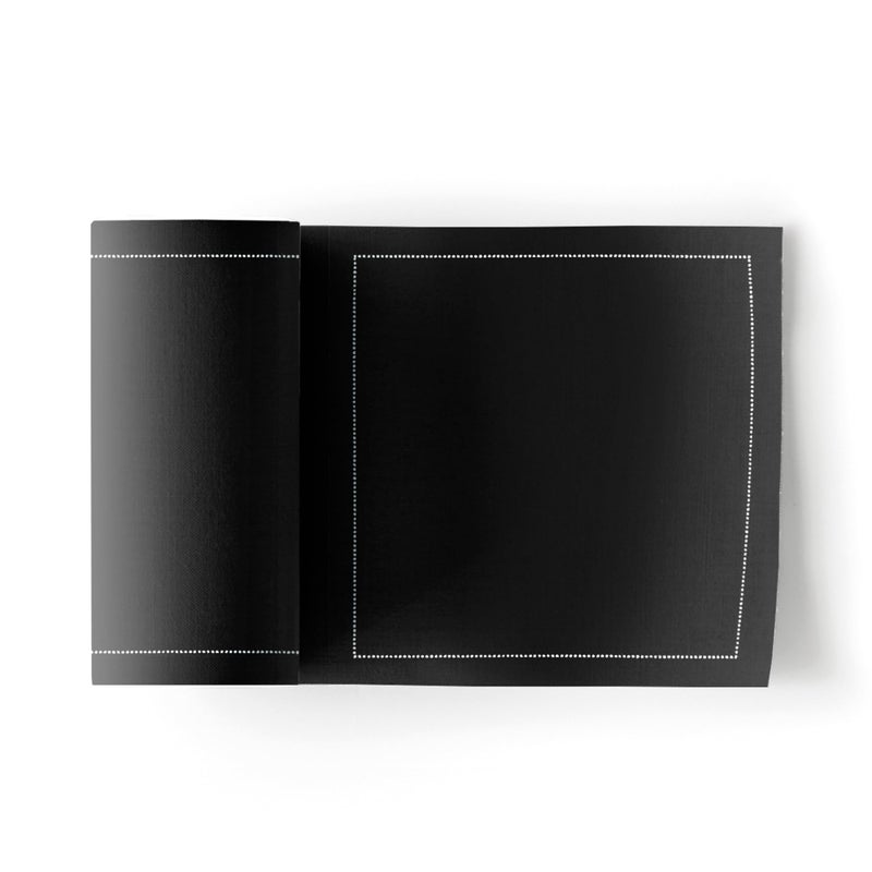Cotton Cocktail Napkin 43 x 43 in 50 units per roll Black