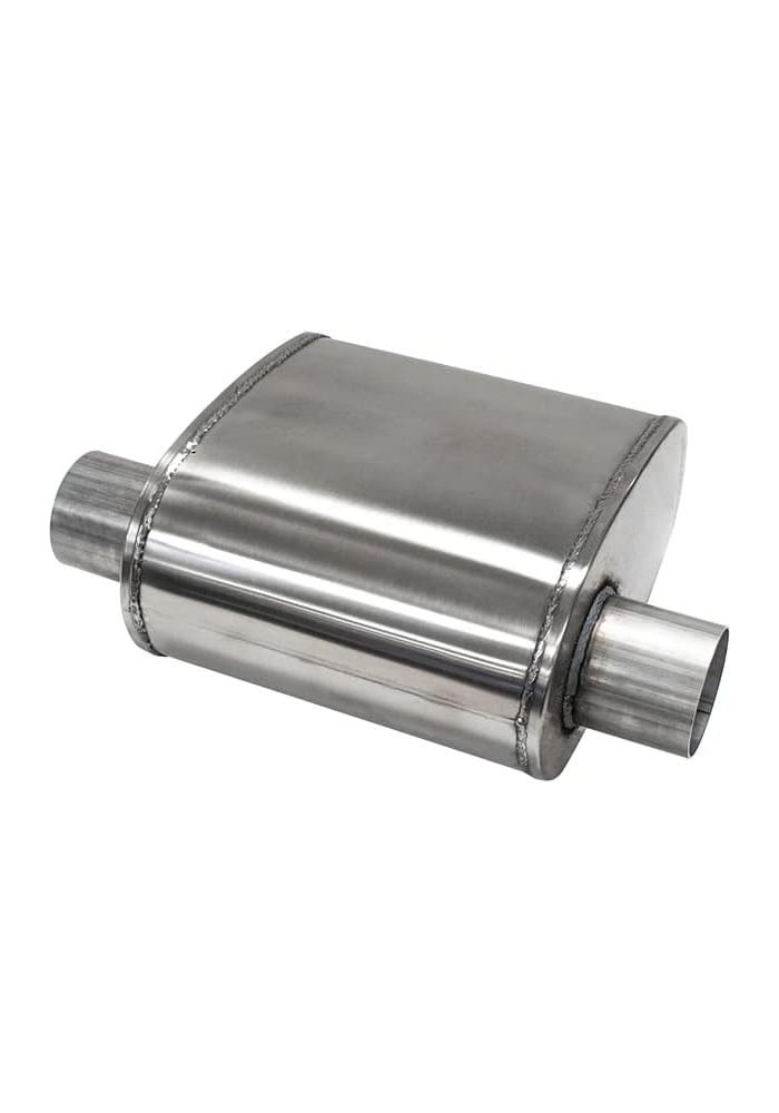 Corsa Custom Sport Muffler 304SS 3in Offset In / 3in Offset Same Side Out 10in Length (CP300SS) - Image 3