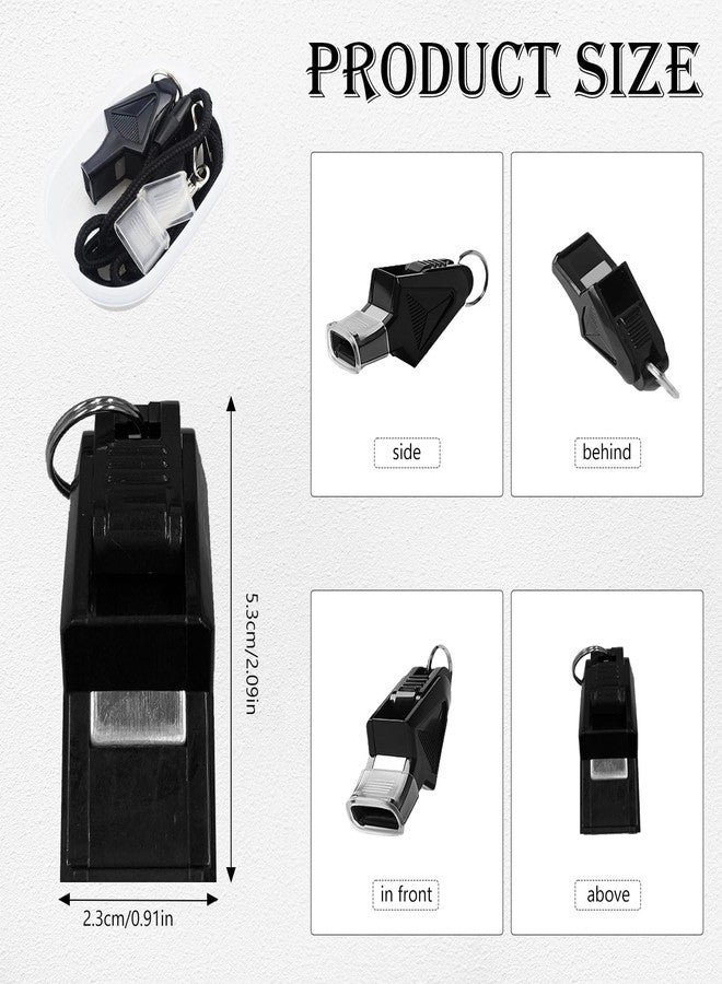 TecoKart® Black Whistle for Sports Coach - High Sound with Lanyard, Reliable Whistles for Referee, Coaches, Sport, Life Guard, Survival - Image 2