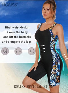 roaiss Women One Piece Backless Swimsuit Color Block Surf Clothes Sleeveless Swimwear Conservative Beachwear Bathing Suit Sports Suits Jumpsuit for Lady  - Image 1