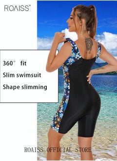 roaiss Women One Piece Backless Swimsuit Color Block Surf Clothes Sleeveless Swimwear Conservative Beachwear Bathing Suit Sports Suits Jumpsuit for Lady  - Image 3