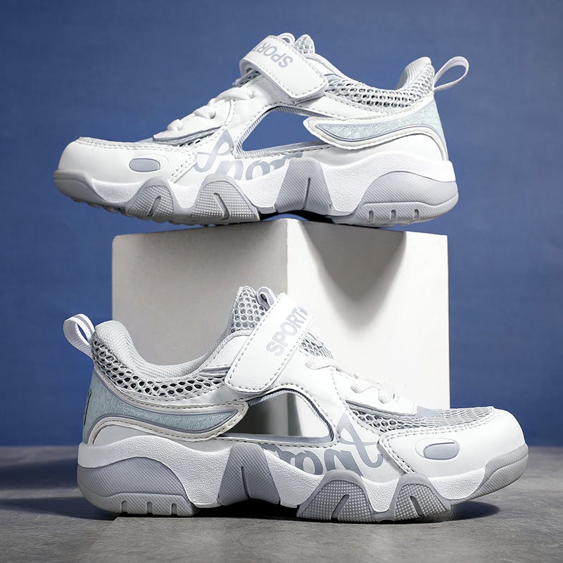 Boys Sandals Summer 2025 Spring And Mesh Breathable Children'S Torre Shoes Large Children'S Hollow Baotou Boys - Image 1