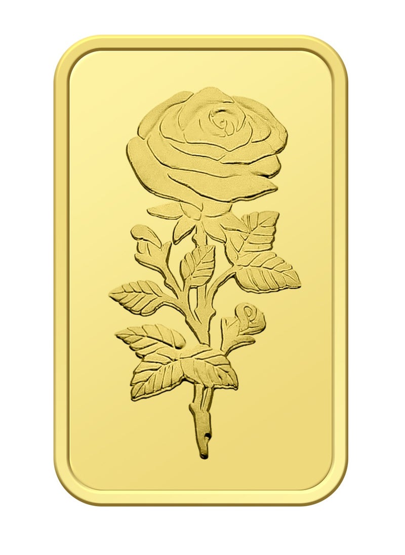 FK Jewellers 20g Pure 999.9 Fine Gold Bar 24KT Dubai with Flower Design - 20 Grams  - Image 2