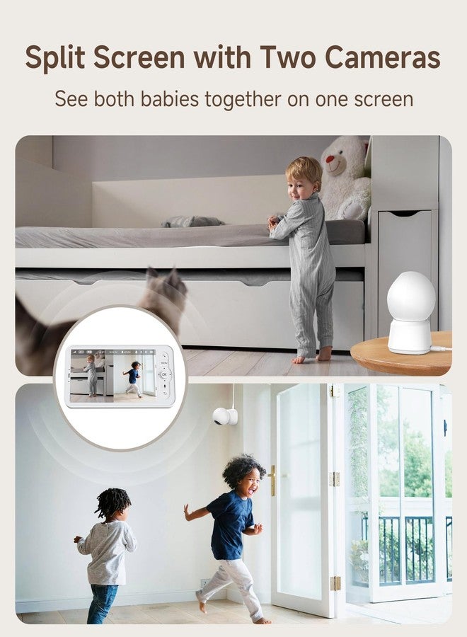 ARENTI WiFi Baby Monitor, 5-inch Wireless Display, 1080p PTZ Camera, Free Smartphone App, Encrypted Connection, Lullaby, Super Night Vision, Auto Tracking, Temp Sensor, Support Local Storage(B2 Kit) - Image 3