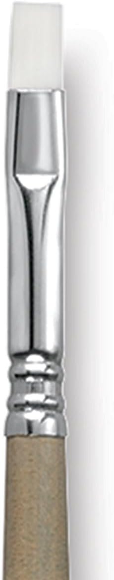 Escoda Perla Toray White Synthetic Brush  Bright Long Handle Size 8