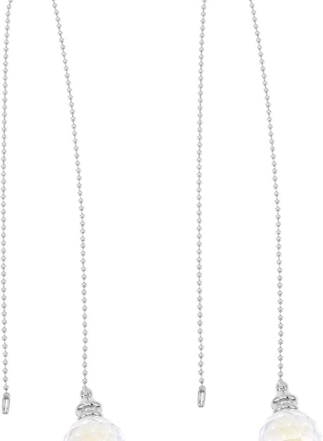 Crystal Pull Chain Extension For Ceiling Fans And Lights 2 Pack Beaded Decor - Image 1