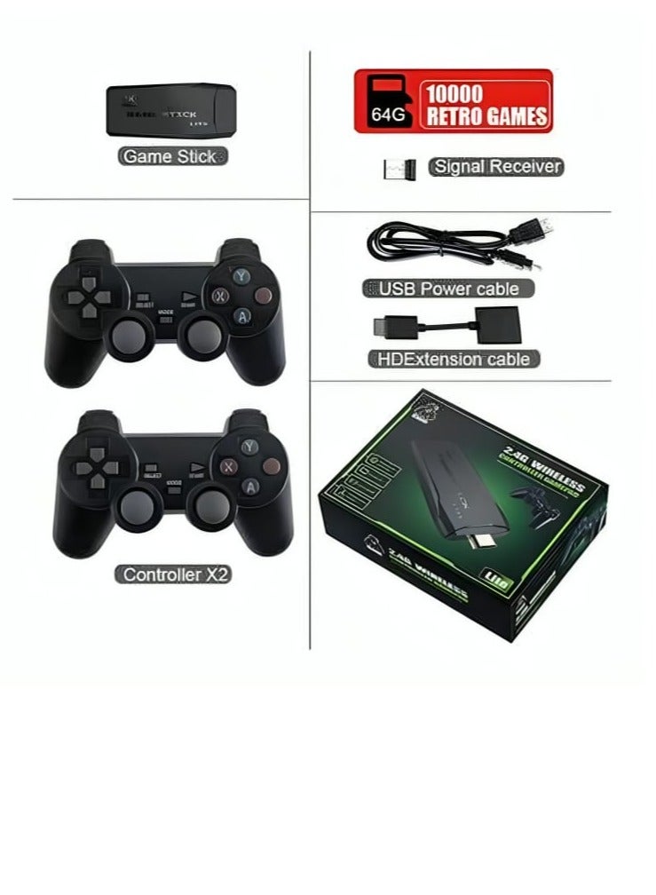 Y3 Lite Hd Tv Game Console With 64G Card 10000 Games 2 Controllers With 1 Stick 1 HD Extension Cable - Image 1