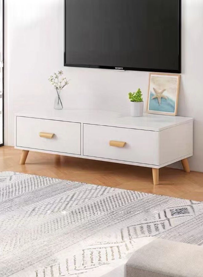 JCB CHIC خزانة تلفزيون 100×30×49 سم، حامل تلفزيون عصري، خزانة تلفزيون متعددة الاستخدامات، حامل تلفزيون بسيط، طاولة تلفزيون عصرية مع أدراج، طاولة تخزين خلفية لغرفة المعيشة - Image 1