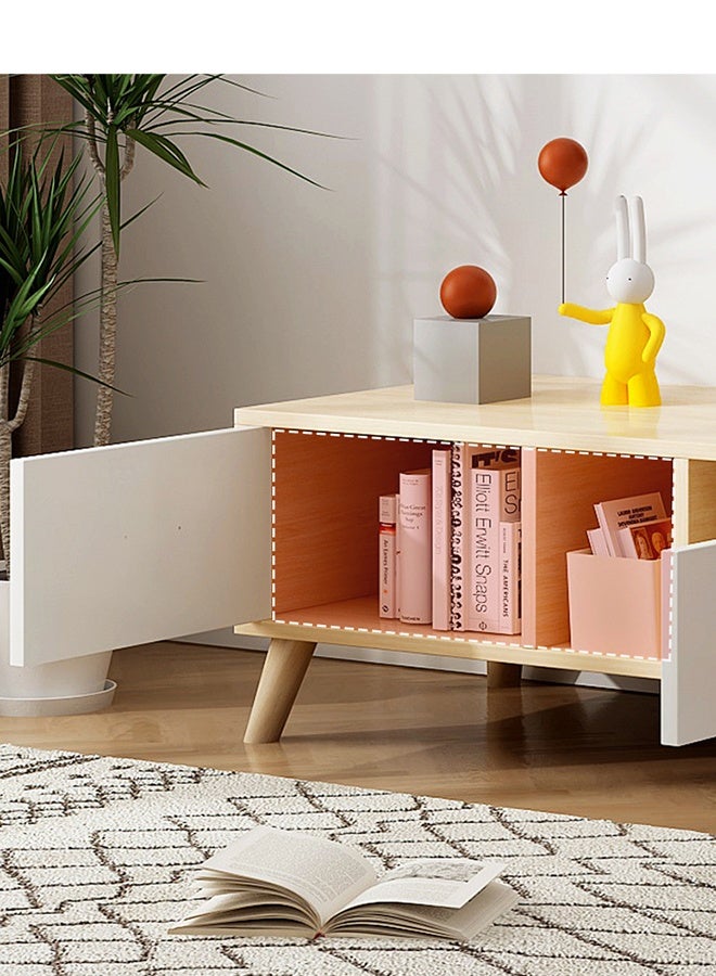 JCB CHIC خزانة تلفزيون 100×30×49 سم، حامل تلفزيون عصري، خزانة تلفزيون متعددة الاستخدامات، حامل تلفزيون بسيط، طاولة تلفزيون عصرية مع أدراج، طاولة تخزين خلفية لغرفة المعيشة - Image 2