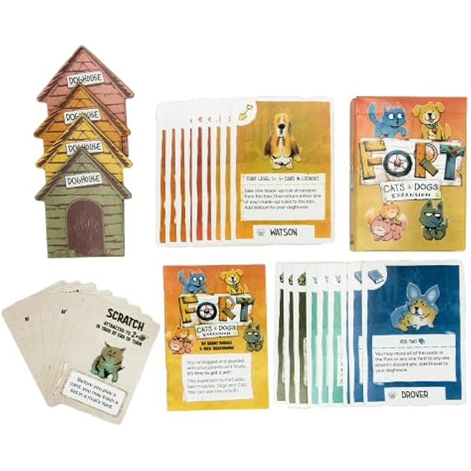 Leder Games, Fort: Katzen und Hunde, Brettspiel, ab 10 Jahren, 2-4 Spieler, 20-40 Minuten Spielzeit, LED02001, Mehrfarbig - Image 2