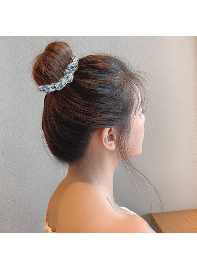 بينج شاو ماي 12 قطعة من ربطات الشعر الزهرية الرفيعة، ربطات شعر ناعمة، عصابات شعر مرنة، حبال صلبة مزخرفة، حامل ذيل حصان، هدايا للنساء والفتيات - Image 5