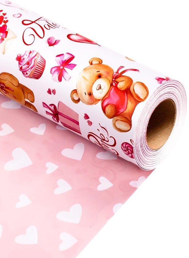 MAYPLUSS Cat Heart Wrapping Paper Roll - Image 1