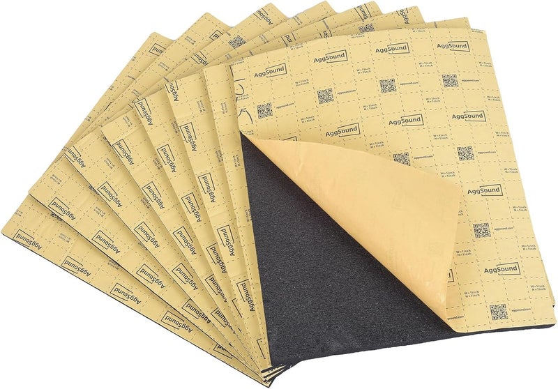 AggSound 10sqft 394mil Thickened Sound Deadener - Auto Noise Deadening Material - Closed Cell Foam - Heat Hood Shield Insulation - Dampening Mat - Image 1