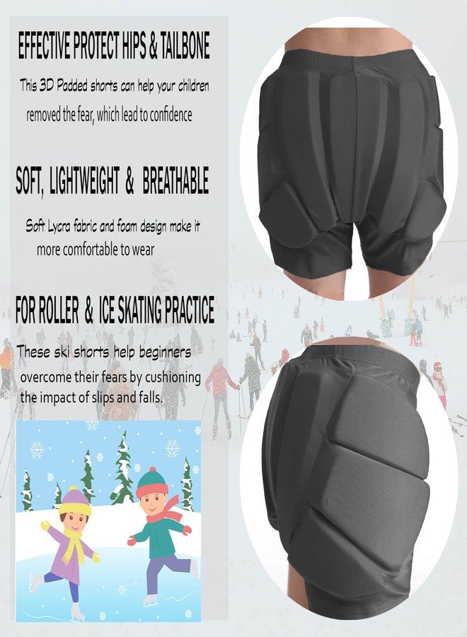 YEBCKZL Kids 3D Hip Protective Pads Ski Pants-Thickened EVA Skateboard Cycling Crash Pad for Skating ,Padded Shorts Protective Gear for HipsTailbone - Image 3
