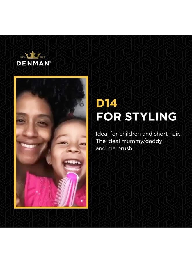 DENMAN - Classic Styling Brush 5 Row D14 - Hair Brush for Separating, Shaping &amp; Defining Curls - Blow-Drying, Styling &amp; Detangling Brush(MINI) - Black - Image 1