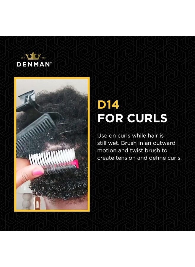 DENMAN - Classic Styling Brush 5 Row D14 - Hair Brush for Separating, Shaping &amp; Defining Curls - Blow-Drying, Styling &amp; Detangling Brush(MINI) - Black - Image 1