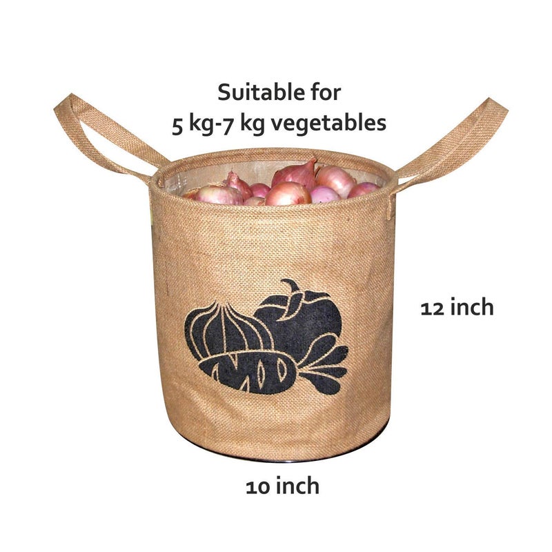 A&A Vegetable Jute Baskets For Storage - Natural & Biodegradable Jute (Beige) - Image 3