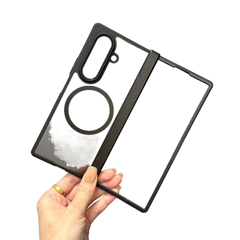 غطاء MagSafe | أبيض | TPU+PC | لمسة نهائية غير لامعة | مغناطيس قوي | لـ Samsung Galaxy Z Fold 7 - Image 5