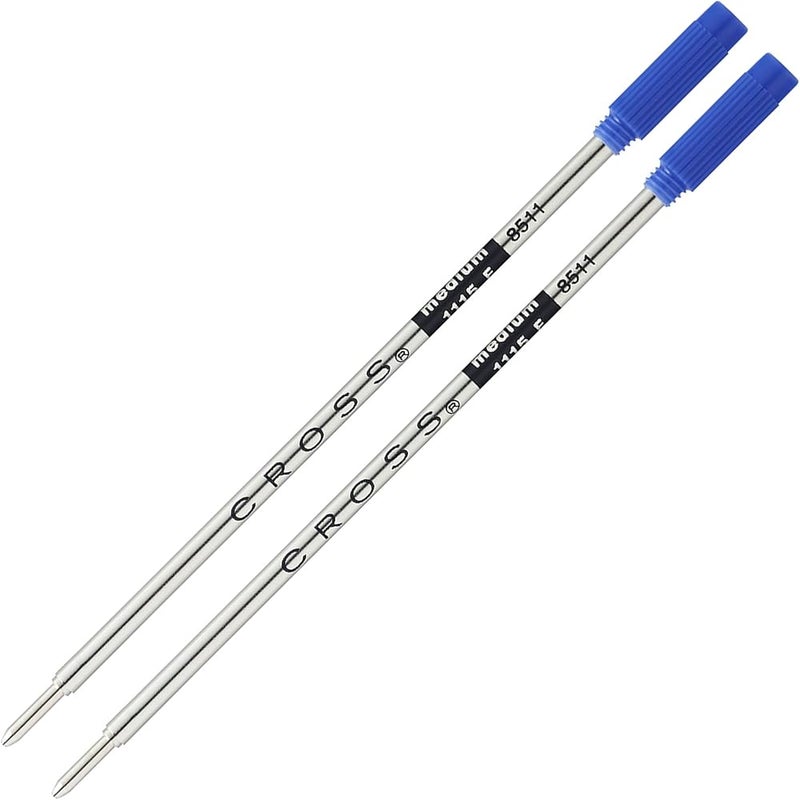 Cross 8511-2 Refills for Ballpoint Pens, Medium, Blue Ink, 2/Pack (85112) - Image 1
