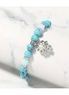 Home Clearance Sale 1pc Natural Stone Bracelet, Yoga Luminous Glow In The Dark Bracelet, Lotus Charm Beads Jewelry For Men Women Jewelry Gifts  - Image 4