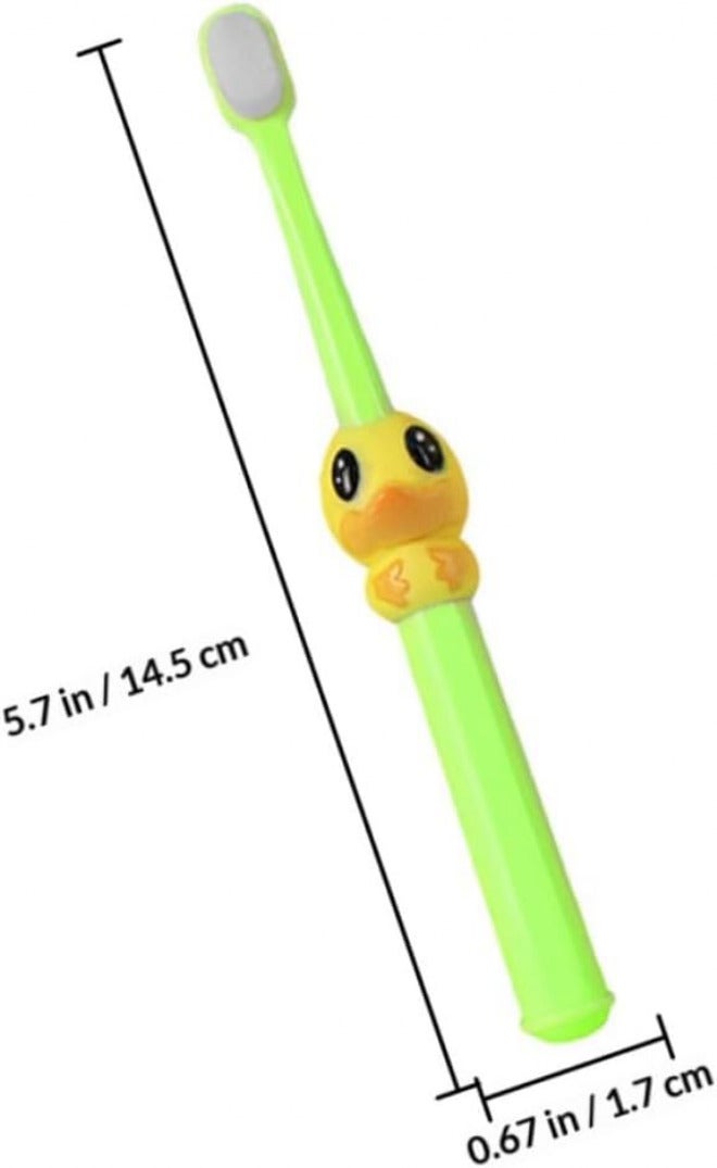 SECFOU 4pcs Soft Bristle Manual Toothbrush Set for Ages 2-10, Colorful Animal Design Teeth Cleaning Brush for Oral Care and Daily Use - Image 2