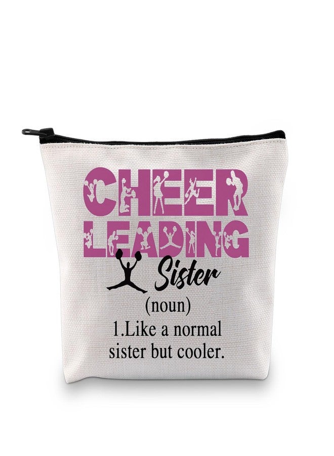 XYANFA Cheerleading Sister Makeup Bag Cheer Sister Gifts For Cheerleaders Gift For Girls Cheerleading Gift Cheer Cosmetic Bag (CHEERLEADING Sister) - Image 1