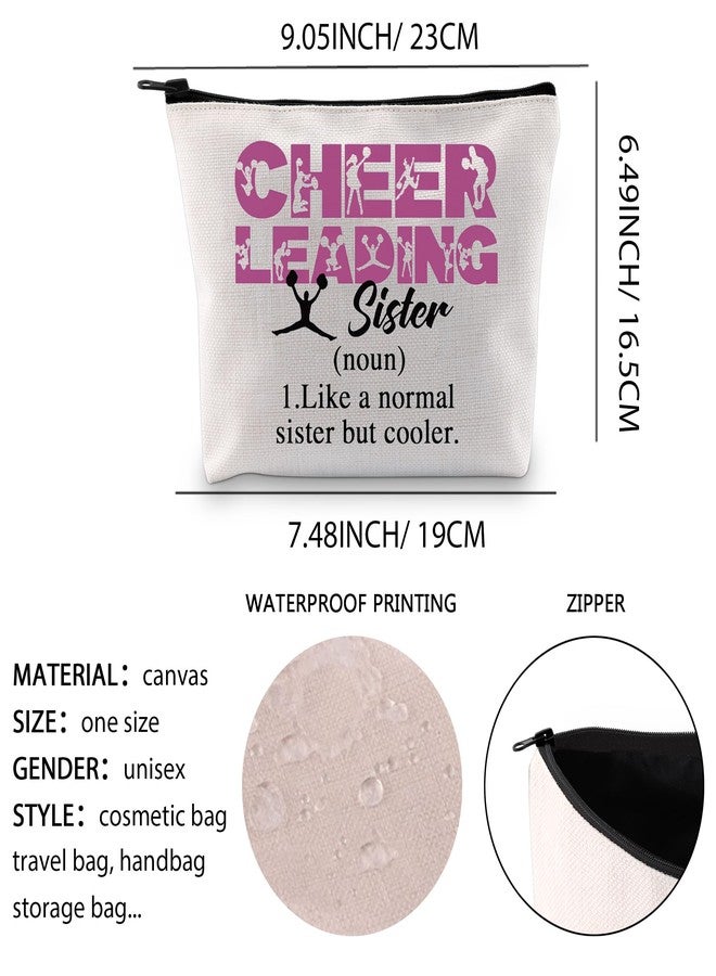 XYANFA Cheerleading Sister Makeup Bag Cheer Sister Gifts For Cheerleaders Gift For Girls Cheerleading Gift Cheer Cosmetic Bag (CHEERLEADING Sister) - Image 2