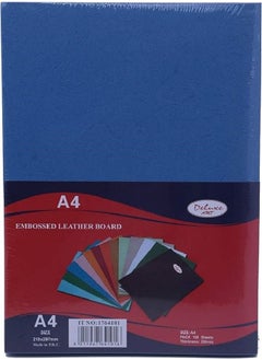 Deluxe A4 Embossed Binding Sheet 230gsm D.BlueDeluxe  - Image 3