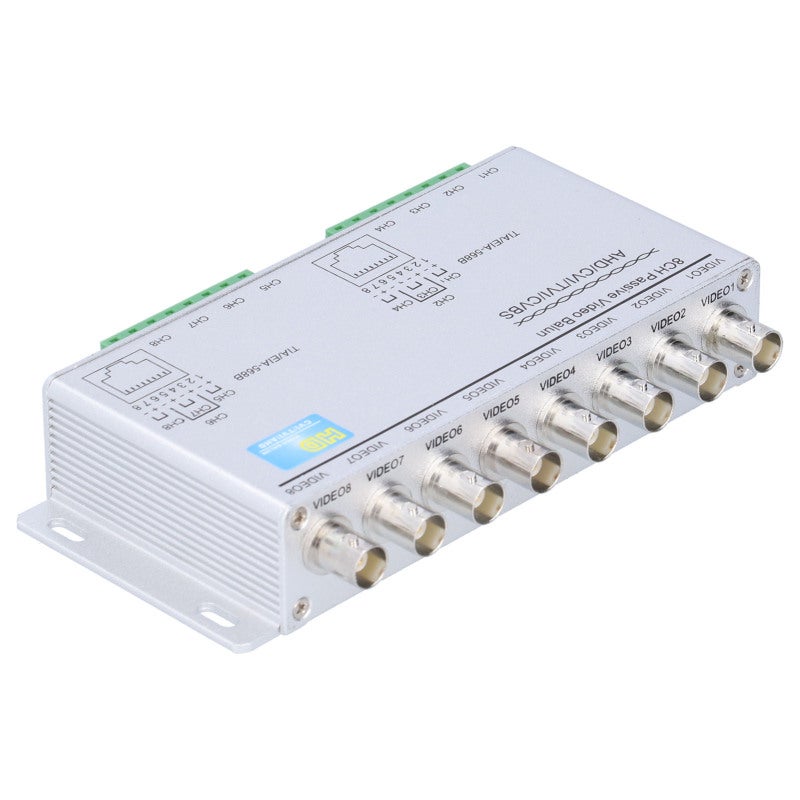 8 Channel Video Balun: Passive Signal Converter With 60dB Anti-Noise Surge Protection - HD Video Transmitter for Video Surveillance, Video Conferencing - Image 3